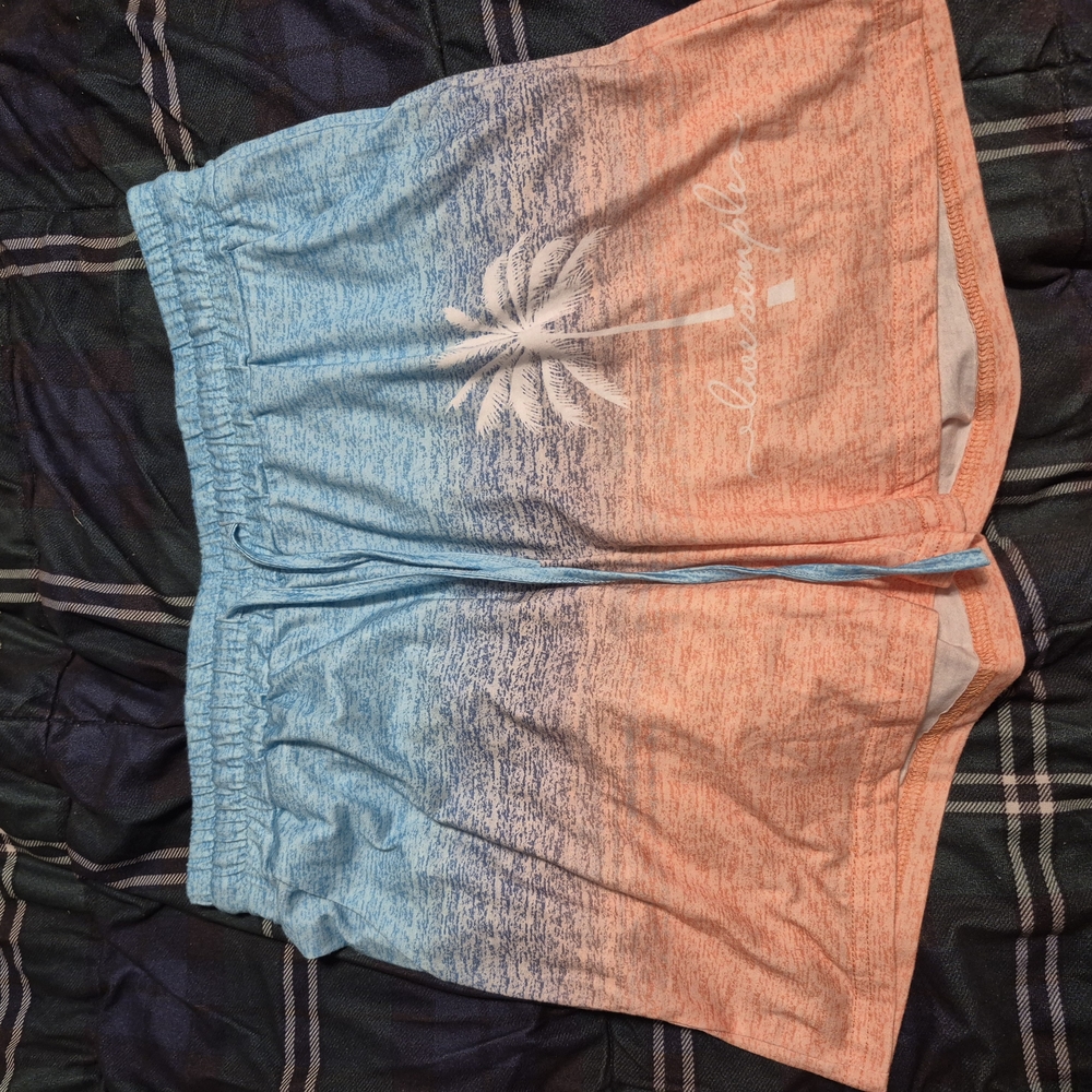 Gradient Blue and Orange Women Shorts